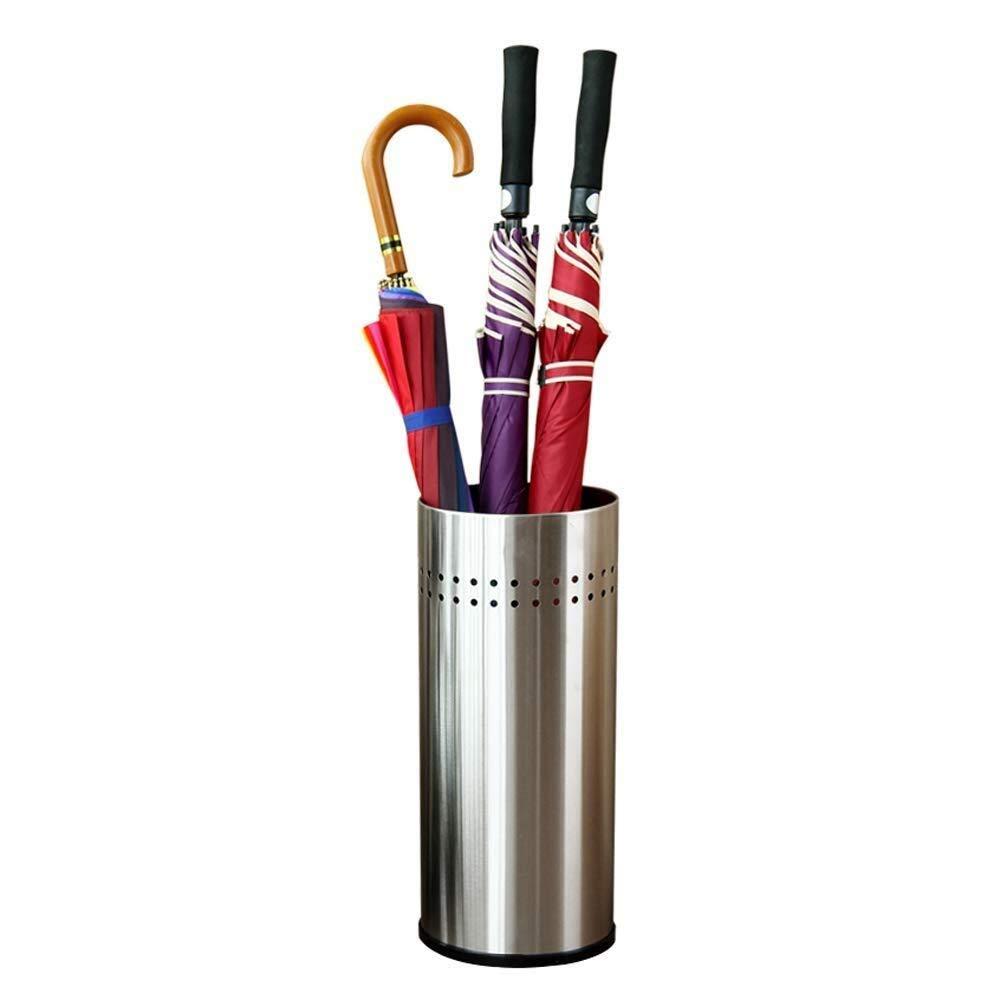 KUYT KUYT Umbrella Stand Large Capacity Long Handle Umbrella Storage Rack Continental Hotel Lobby Umbrella Bucket - Stainless Steel