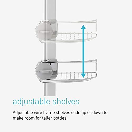 simplehuman simplehuman Corner Shower Caddy, Stainless Steel and Anodized Aluminum