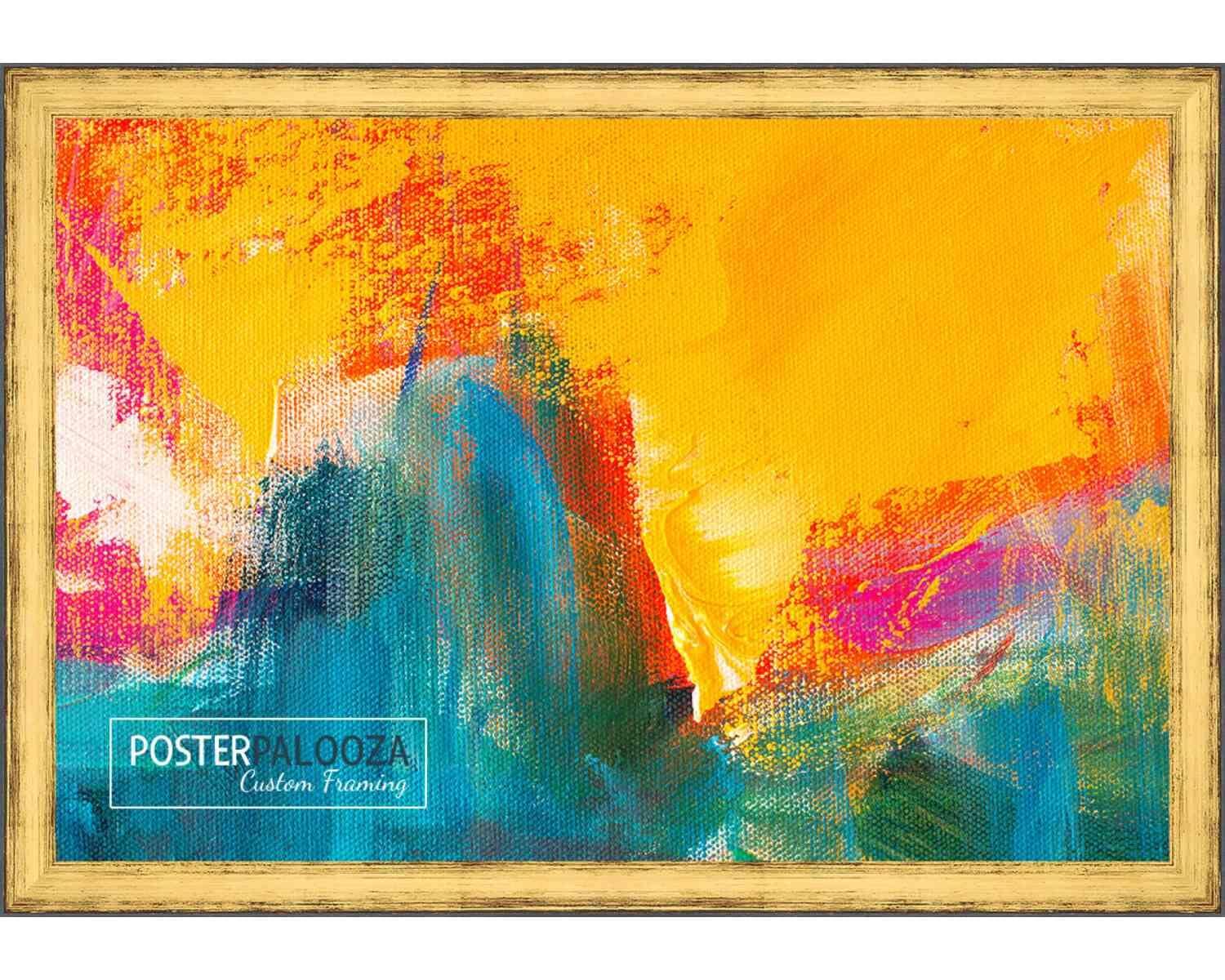 Poster Palooza 17x23 Gold Shadowbox Frame - Shadow Box Frame Interior Size 17x23 by 1.25 Inches Deep - Gold Frame Made to Display Items Up to 1.25 Inches Deep! Includes Shatter Resistant Acrylic, Backing, Hardware