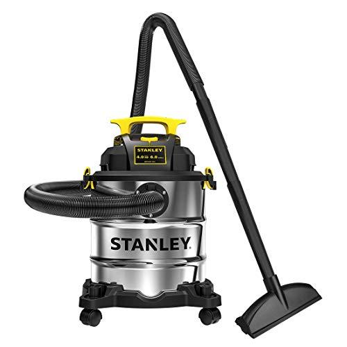 Stanley Stanley SL18116 Wet/Dry Vacuum, 6 Gallon, 4 Horsepower, Stainless Steel Tank, 4.0 HP, Silver+yellow