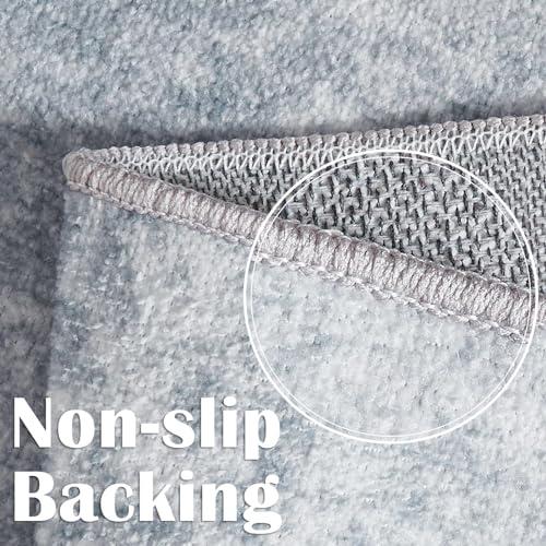 COLLACT COLLACT Hallway Runner Rug 2x7 Washable Rug Area Rug Modern Abstract Rug Indoor Contemporary Carpet Chenille Thin Rug Kitchen Grey Print Non Slip for Bathroom Bedroom Living Room