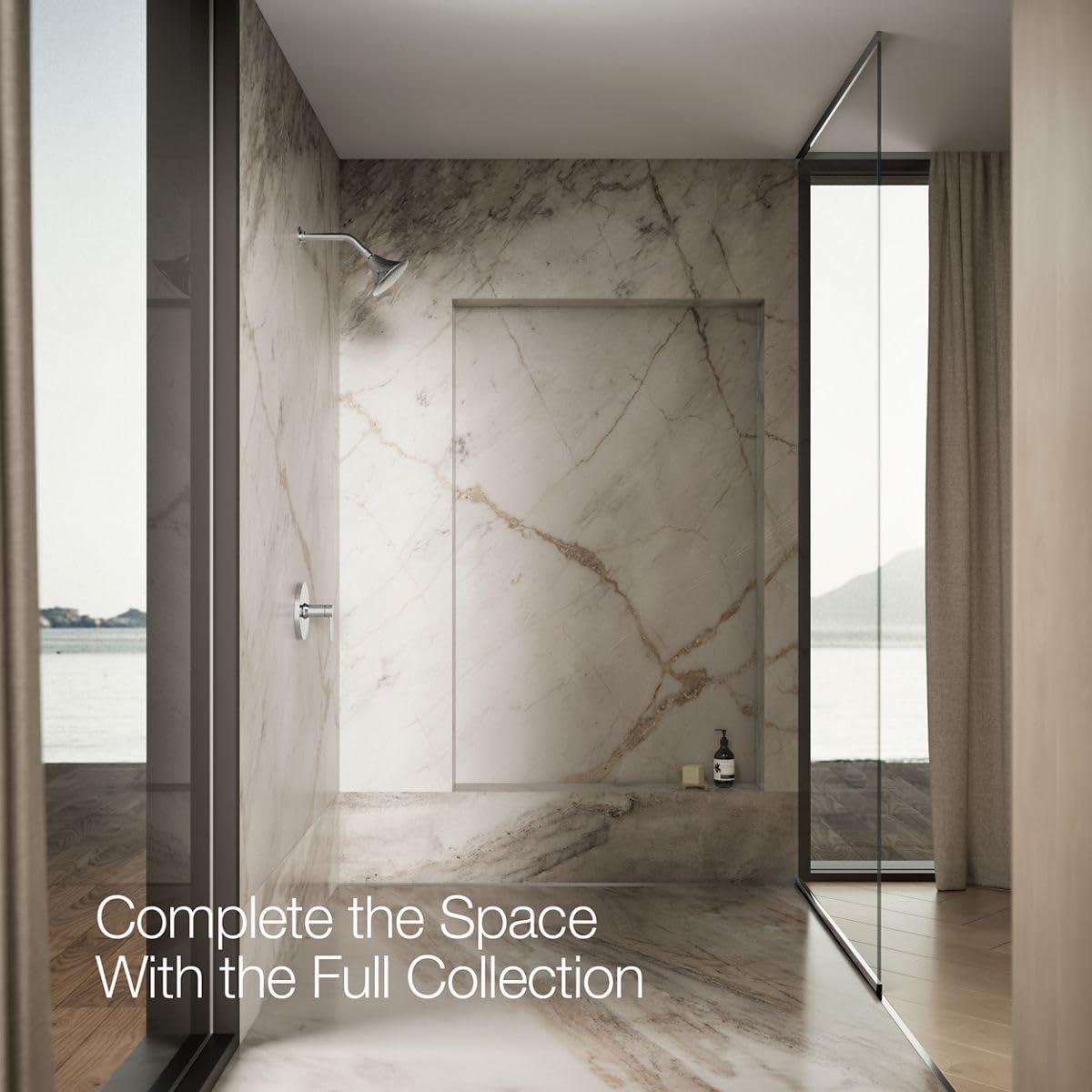 Kohler KOHLER K-10282-AK-CP Forte 2.5 GPM Single-Function Wall-Mount Showerhead With Katalyst Spray, Polished Chrome