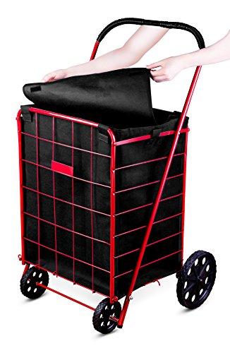 Handy Laundry Handy Laundry Shopping Cart Liner, 18\" X 15\" X 24\", Square Bottom, Fits Standard Shopping Cart, Cover and Adjustable Straps for Easy Secure Attachment, Made from Waterproof Material, Black