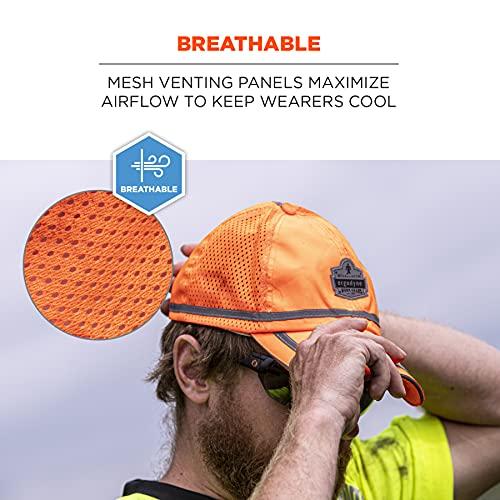 Ergodyne Ergodyne GloWear 8930 High Vis Baseball Hat, Breathable Mesh Paneling, Reflective Trim for Enhanced Visibility,Orange