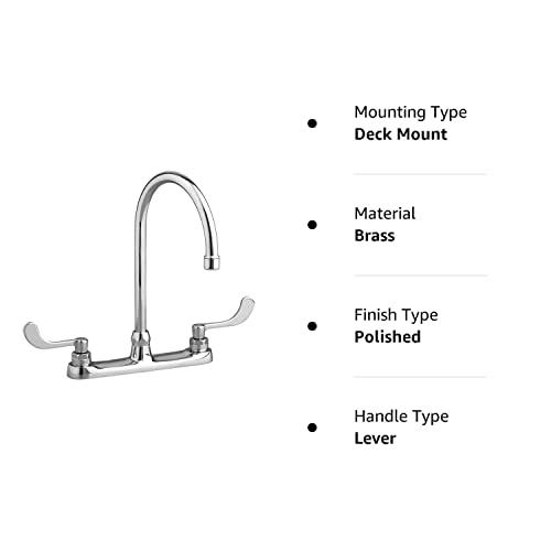 American Standard American Standard 6409170.002 Monterrey Top Mount Gooseneck Kitchen Faucet, 8-Inch, Chrome