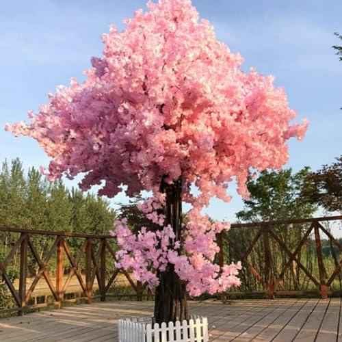 WAGLOS Fake Tree Artificial Tree Cherry Blossom Fake Tree Large Shopping Mall Wishing Tree Simulation Tree Outdoor Family Artificial Plant Realistic Design