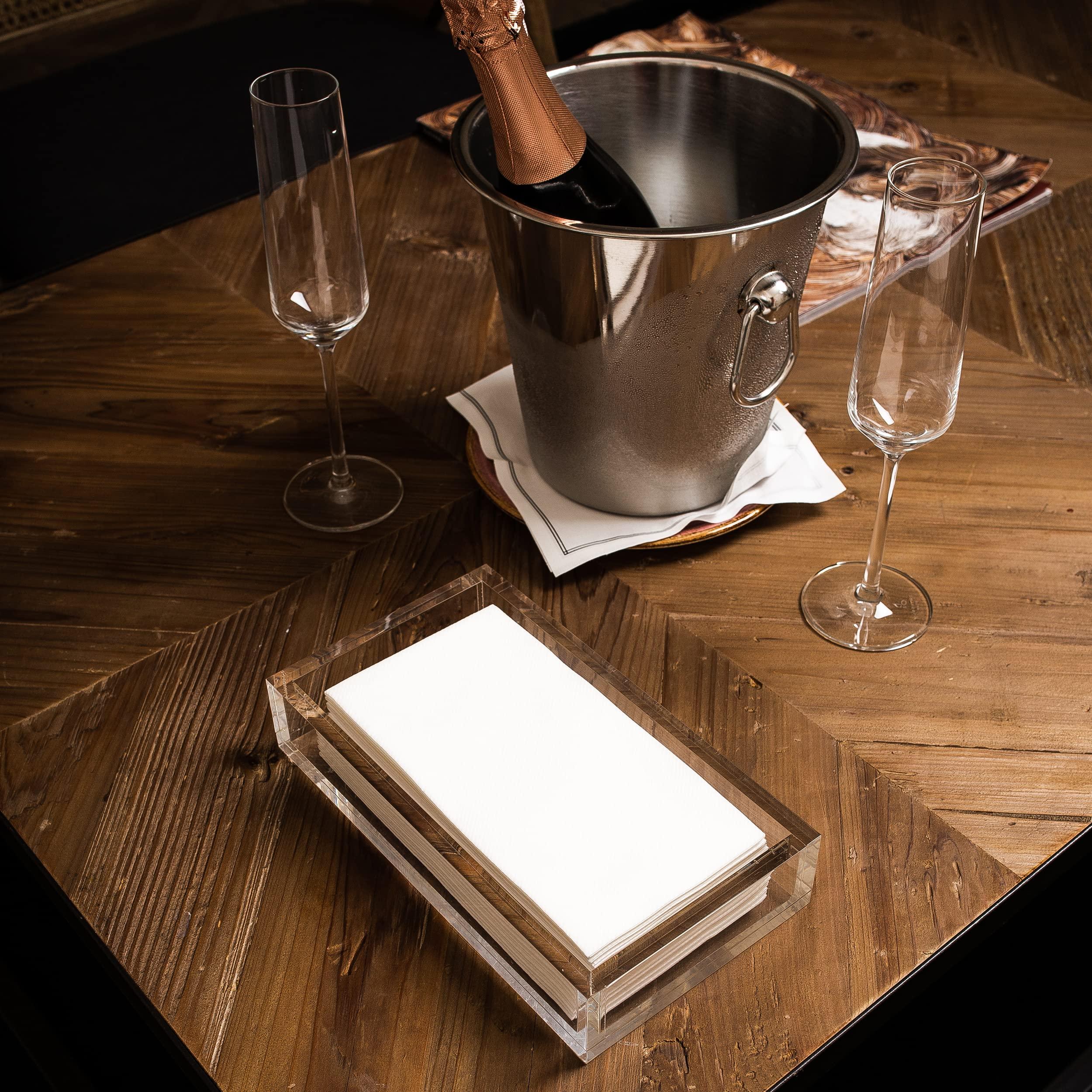 AH AMERICAN HOMESTEAD AMERICAN HOMESTEAD Disposable Hand Towels for Bathroom - White LinenLike Guest Napkins - Ideal Paper Dinner Napkins or Bathroom Towels for Guests - 200 Count - Quilted - 15.5\" x 12\"