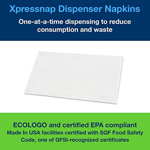 Tork Tork Xpressnap Tabletop Napkin Dispenser Walnut - N4 + Refill - White Dispenser Napkin, 12 x 500 napkins