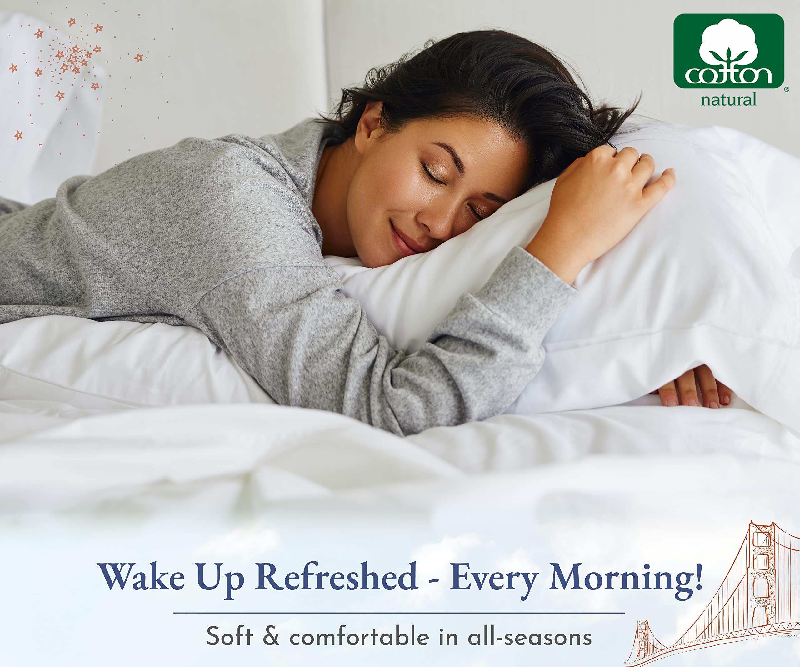 California Design Den California Design Den Twin XL Sheets Set, 400 Thread Count Sateen, 100% Cotton Sheets, Soft Luxury 3 Pc Dorm Rooms & Adults Cooling Sheets Set (Sunshine Yellow Sheets)