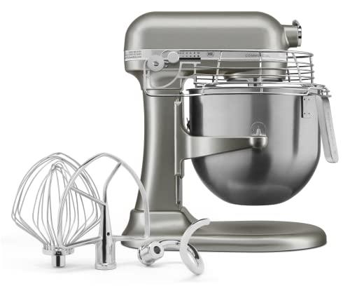 KitchenAid KitchenAid KSMC895CU 8-Quart Commercial Countertop Mixer with Bowl Guard, 10-Speed, Gear-Driven, Contour Silver