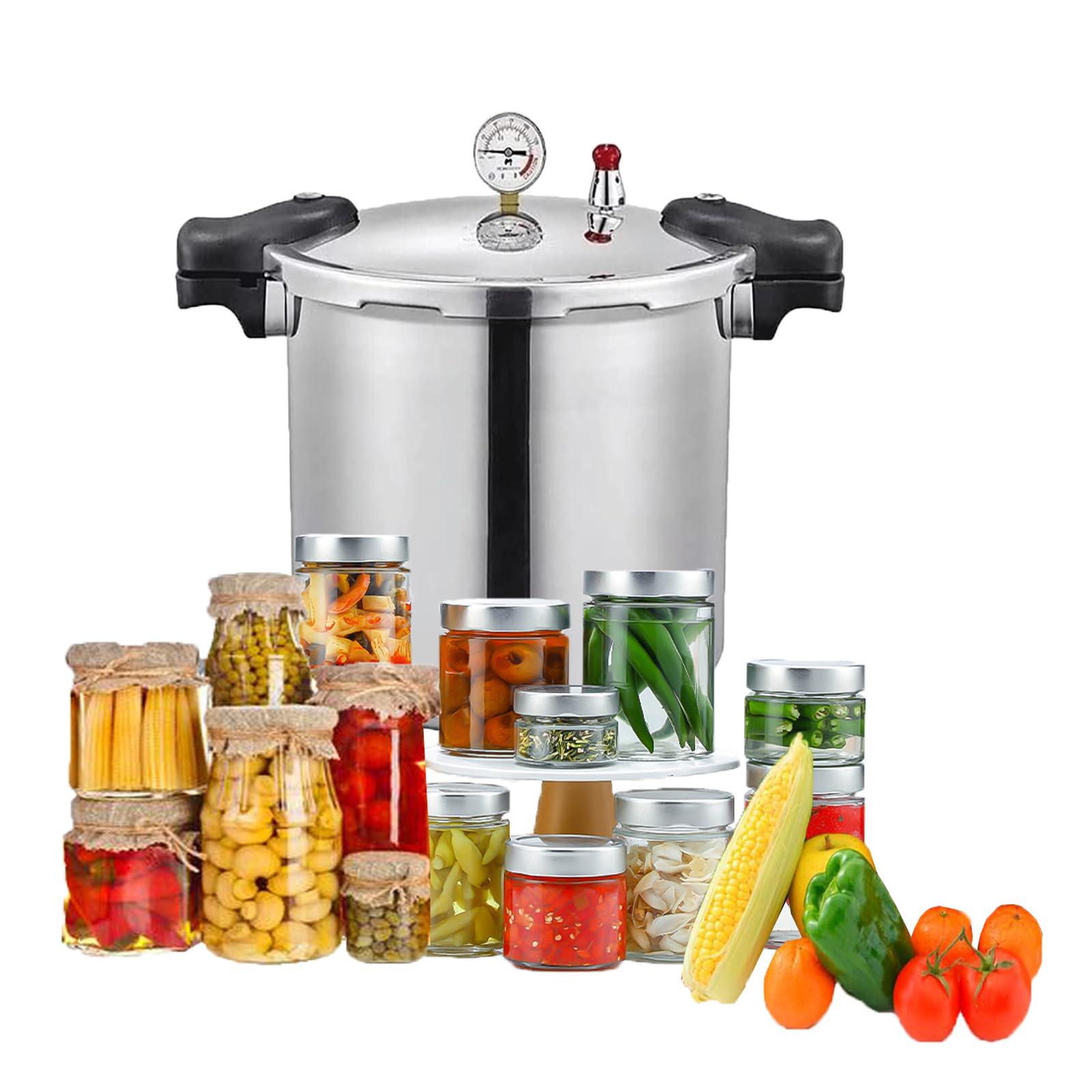 TSTQH 25 Quart Pressure Canner Cooker & all american pressure canners for canning & water bath canner | Pressure Gauge & Pressure Regulator | Induction Compatible & Pressure release 13 PSI (+/- 5%)