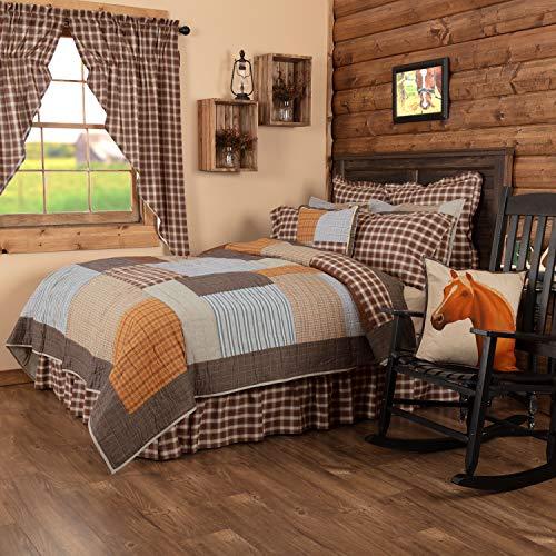 VHC Brands VHC Brands Rustic & Lodge Farmhouse Bedding-Rory Quilt, King 105x95, Greige Grey