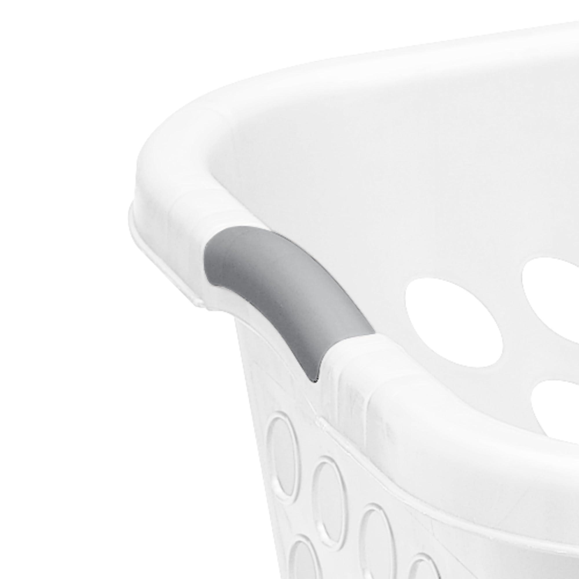 PEtbon PEtbon 1.5 Storage Bushel Square Laundry Basket Plastic, Laundry Hamper White
