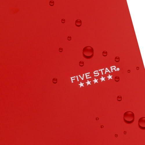 Five Star Five Star Spiral Notebooks + Study App, 6 Pack, 1 Subject, Wide Ruled Paper, Fights Ink Bleed, Water Resistant Cover, 8-1/2\" x 10\", 100 Sheets, Black, Red, Yellow, Purple, Green, Blue (38042)