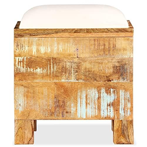 CHARMMA CHARMMA Storage Bench Solid Reclaimed Wood 15.7"x15.7"x17.7"