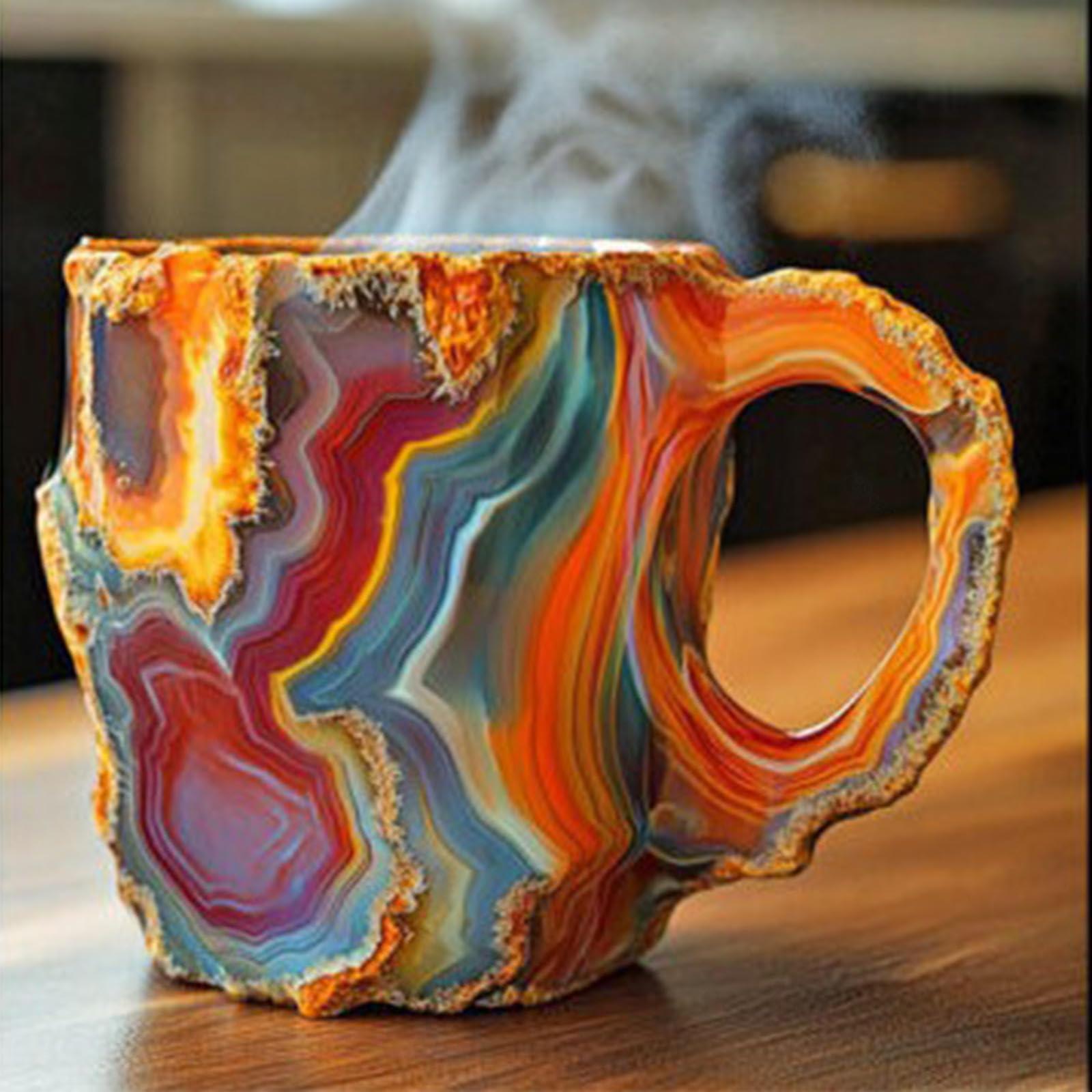 WonQcin WonQcin Mineral Crystal Coffee Cup, Unique Coffee Mugs Elegant Luxury Crystal Gift, Custom Coffee Mug, K