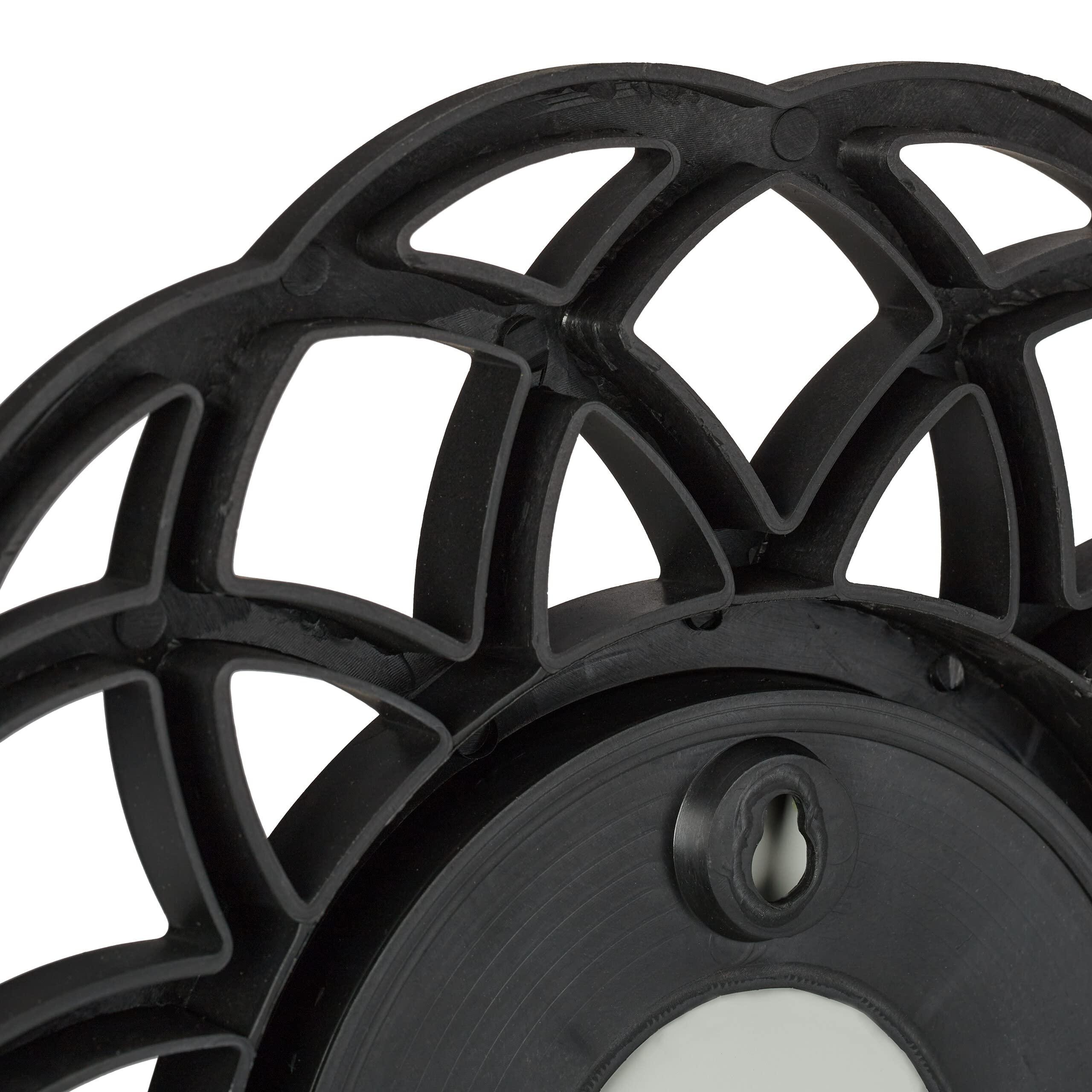 Relaxdays Relaxdays Set of 3 Mirrors, Round, Decorative, 26 cm, Wall Mounted, Plastic Frame, Lounge, Bedroom & Hallway, Black, Glass