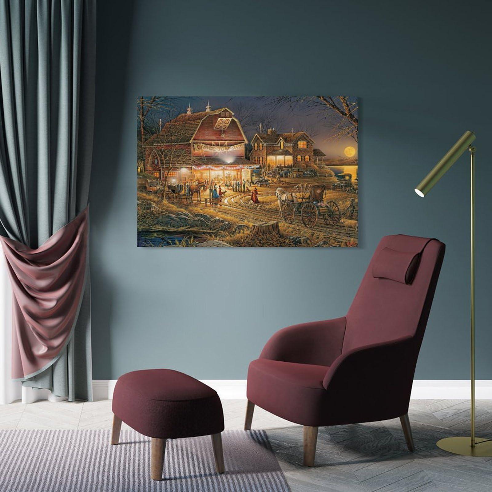 WITHMIST WITHMIST Terry Redlin Print Painting Landscape (105) Artworks Canvas Poster Room Aesthetic Wall Art Prints Home Modern Decor Gifts Framed-unframed 12x18inch(30x45cm)