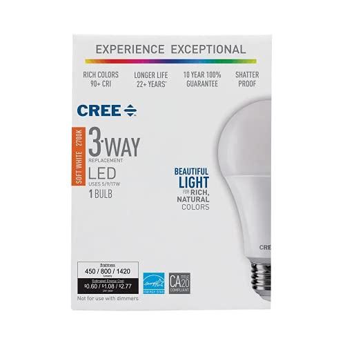 Cree Lighting Cree Lighting Exceptional Series A21 Bulb, 2700K Non-Dimmable LED Bulb, 40/60/100W + 1420 Lumens, Soft White, 1 Pack (TA21-15027MDFH25-12WE26-1-11006S-D)