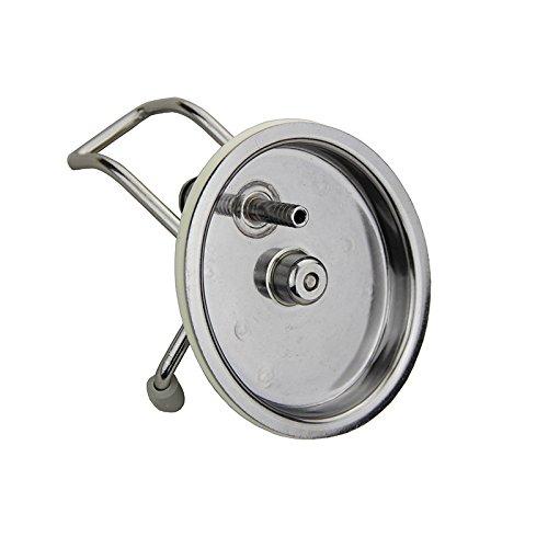 UP100® UP100® Carbonation Corny Beer Keg Lid Cornelius Style in-Built Pin/Ball Lock Gas Disconnect Homebrew Kegging
