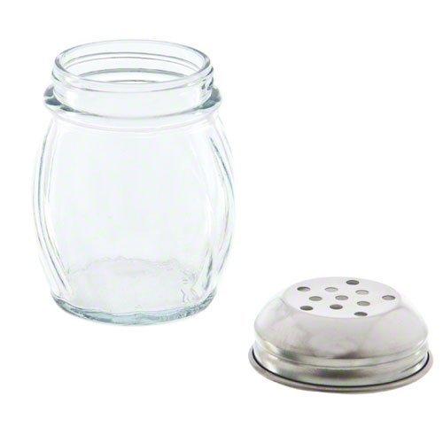 Great Credentials Great Credentials© Grated Cheese or Red Pepper Swirl Glass Shaker (Perforated Top)