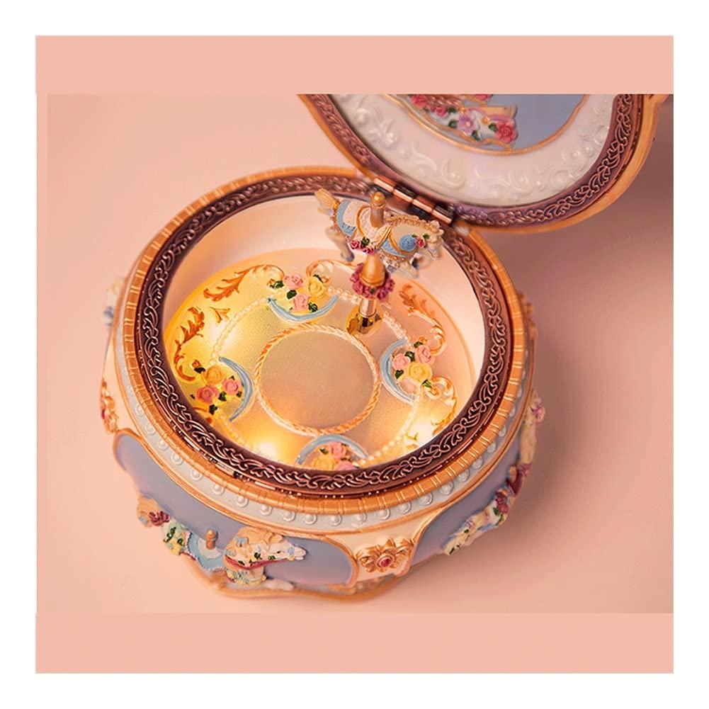 BBZY Music Box Music Box Wooden Musical Box Carousel Music Boxs Birthday Valentine\'s Day Gift Christmas Thanksgiving Home Decoration Christmas Valentine Housewarming Gift (Size : A)
