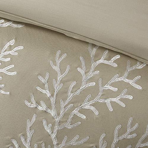 Harbor House Harbor House Cotton Comforter Set-Coastal Oceanic Sealife Design All Season Down Alternative Bedding with Matching Shams, Bedskirt, Full(80"x90"), Coastline, Coral Khaki, 6 Piece