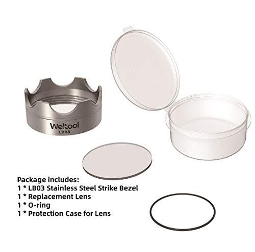 Weltool Weltool Flashlight Strike Bezel - 304 Stainless Steel for Maglite C or D Cell flashlights LED ML300L & ML300 LX - Upgrade Maglite Glass Breaker