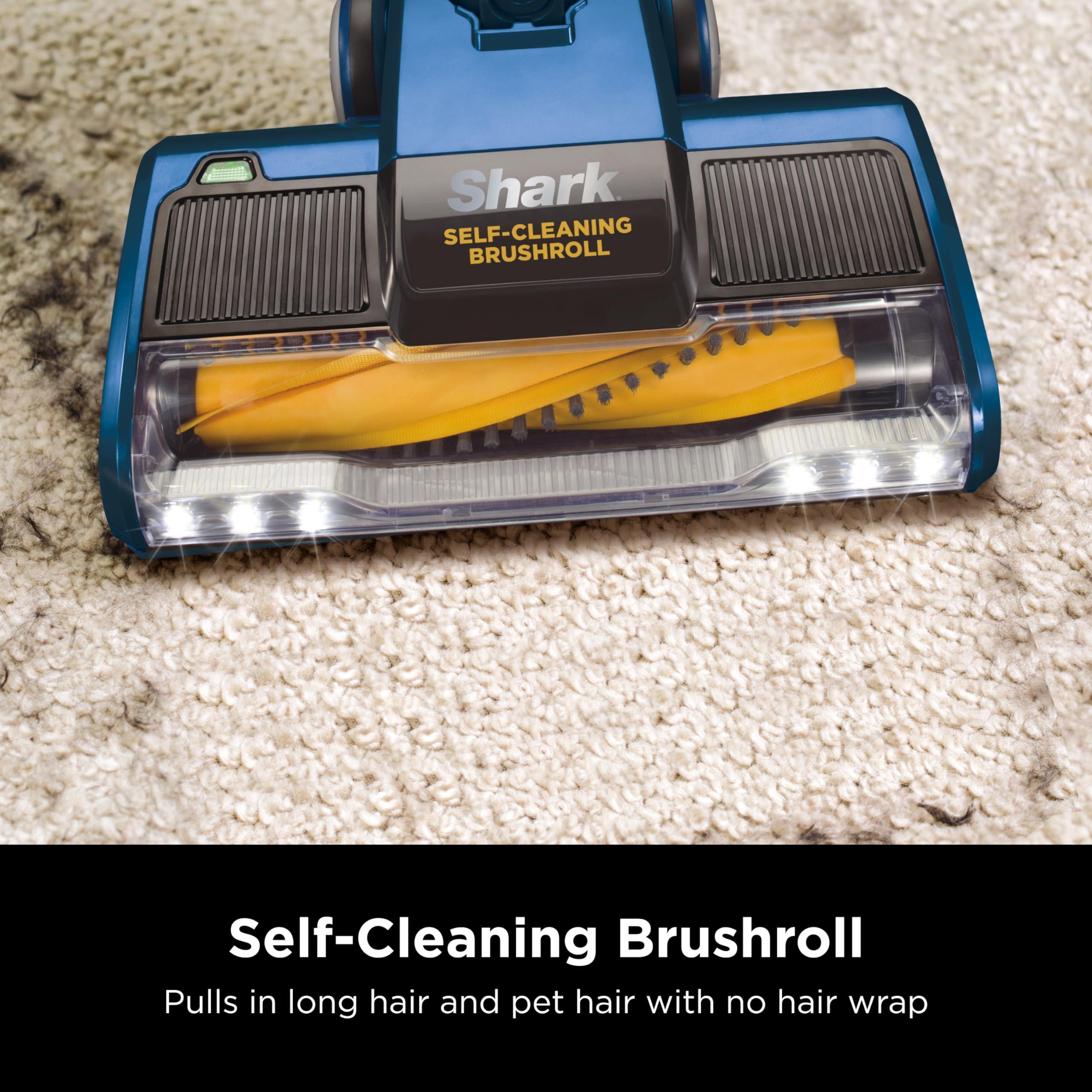 Shark Shark HV343AMZ Rocket Corded Stick Vacuum with Self-Cleaning Brushroll, Lightweight & Maneuverable, Perfect for Pet Hair Pickup, Converts to a Hand Vacuum, Crevice Upholstery Tools, Blue/Silver