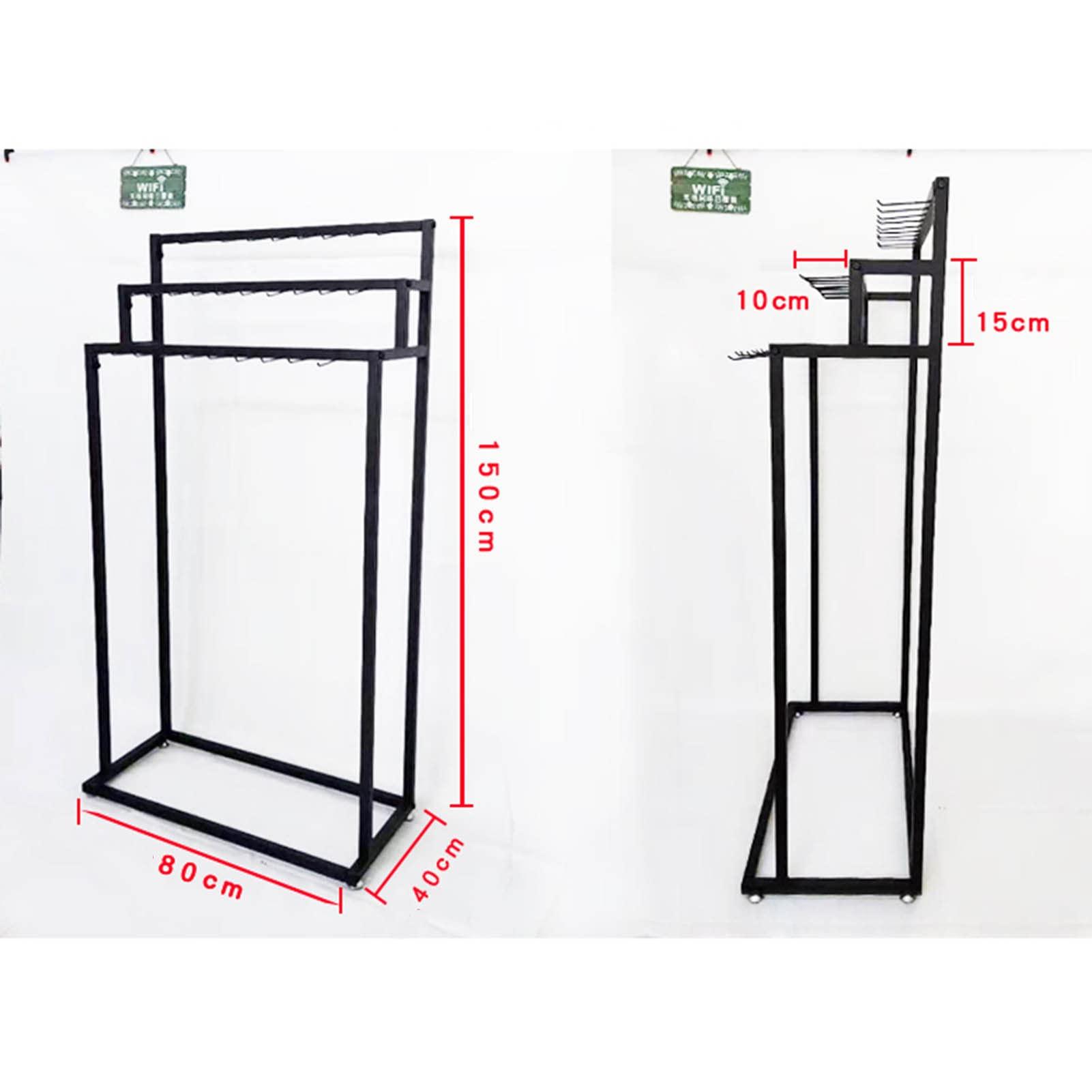 JYHBSHCC Display Stand Floor Stand Belt Metal Display Rack, Commercial Apparel Retail Store Belt Storage Holder 3 Tiers Tie Rack Scarf Hangers Display Stand Shelf