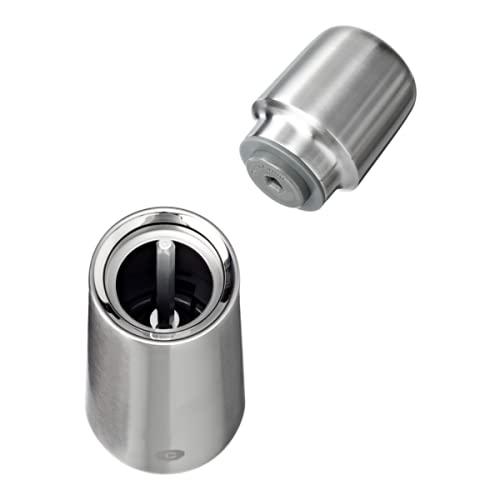 CrushGrind - the original ceramic mechanism CrushGrind Stockholm Salt- or Pepper Grinder with patented ceramic grinder (110mm, Stainless Steel, 1 Pack)