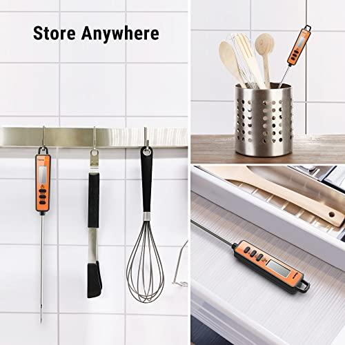 ThermoPro ThermoPro TP01A Digital Meat Thermometer for Cooking Candle Liquid Deep Frying Oil Candy, Kitchen Food Instant Read Thermometer with Super Long Probe, Backlit, Lock Function