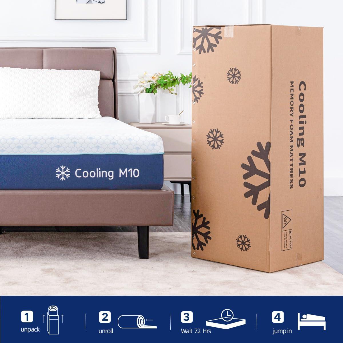 Gelsea Gelsea Full Mattresses,10 Inch Full Size Mattresses in a Box, Gel Memory Foam Mattress for Cool Sleep High Density Foam Support & Improve Sleep Mattresses, Pressure Relief, Medium Firm