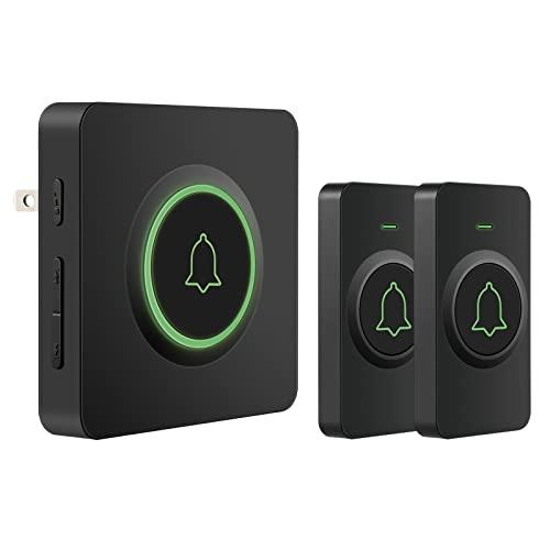 AVANTEK AVANTEK Wireless Doorbell over 1300 Feet Wireless Range, DB-21 Waterproof Door Bell Kit with 2 Buttons, 56 Melodies & 5 Volume Levels
