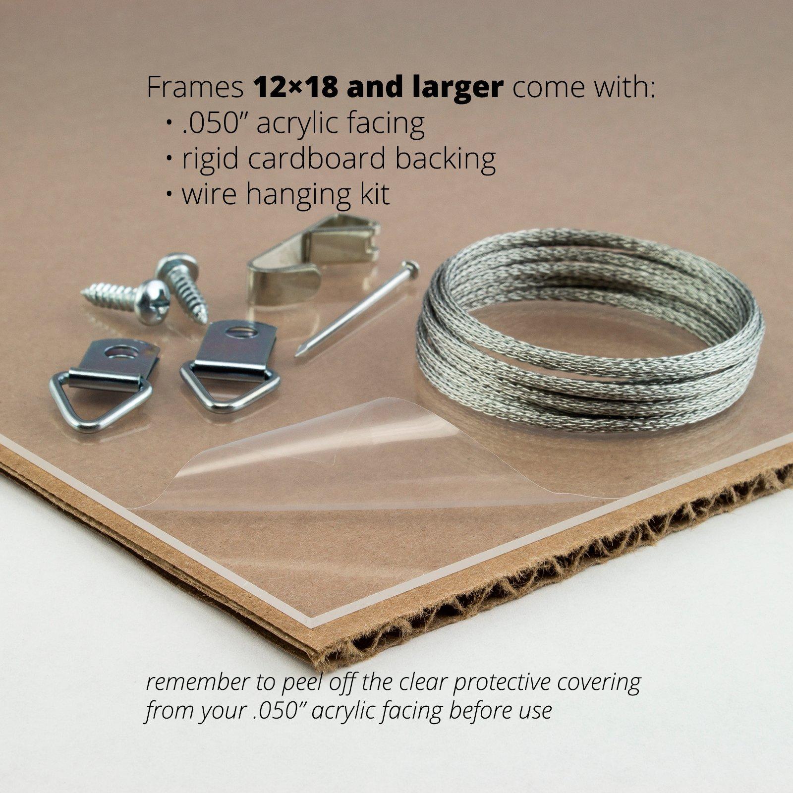 Craig Frames Craig Frames 200ASHBK 17 x 22 Inch Picture Frame, Black, Set of 2