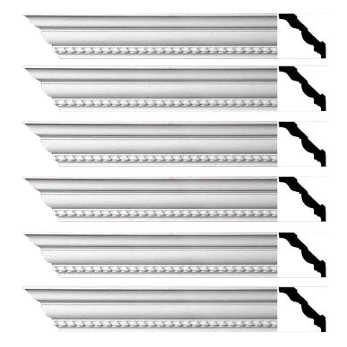 Renovators Supply Manufacturing Renovator\'s Supply Ornate Cornice White Urethane Chilton Springs 6 Pieces Totaling 564\" Length