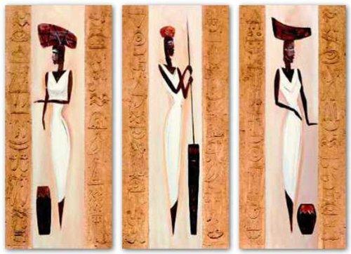 A.D. Lines A.D. Lines Nubile Nubian Set by Alfred Gockel 11.75"x27.5" Art Print Poster