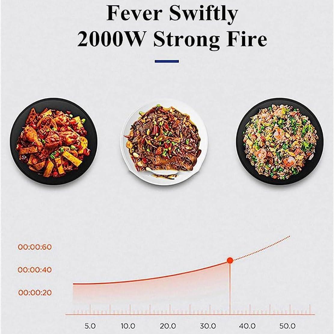 MiBoce Intelligent Automatic Cooking Machine, 2000W Commercial Food Processor, 360 Rotating and 3D All-round Heating, Three-Level Pot Adjustment, for Stir Frying, Stewing, Cooking, and Soup Making