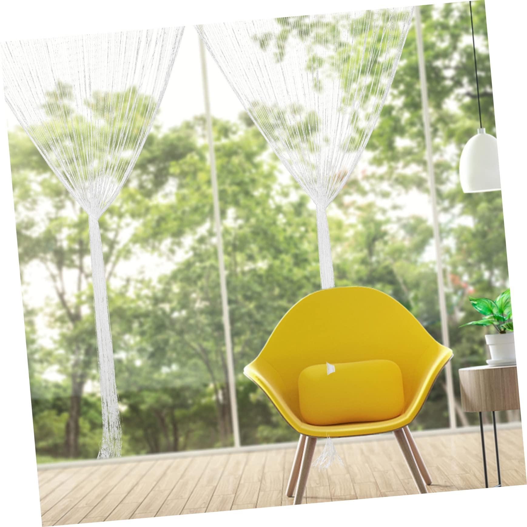 Cabilock Cabilock 2pcs String String Curtain Door Window Hallway Decor for Walls Polyester White