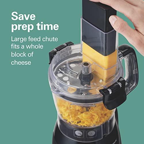 Hamilton Beach Hamilton Beach Stack & Snap 4-Cup Mini Food Processor & Vegetable Chopper, 250 Watts, for Slicing, Shredding, and Puree, Black (70510)
