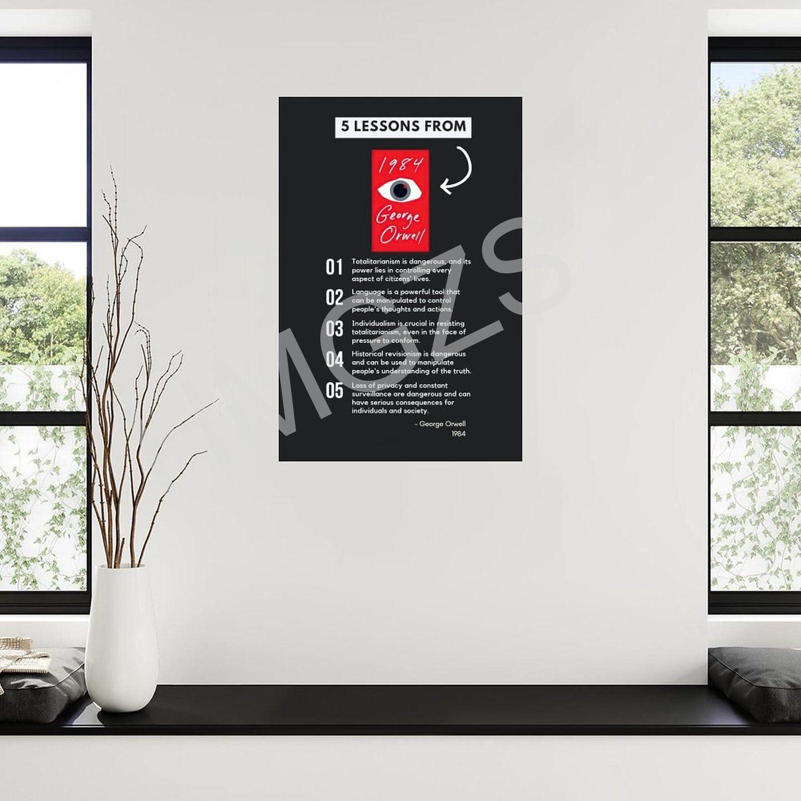 Generic Generic George Orwell 1984 Quotes Art Poster (5) Canvas Painting Wall Art Poster for Bedroom Living Room Decor 16x24inch(40x60cm) Unframe-style