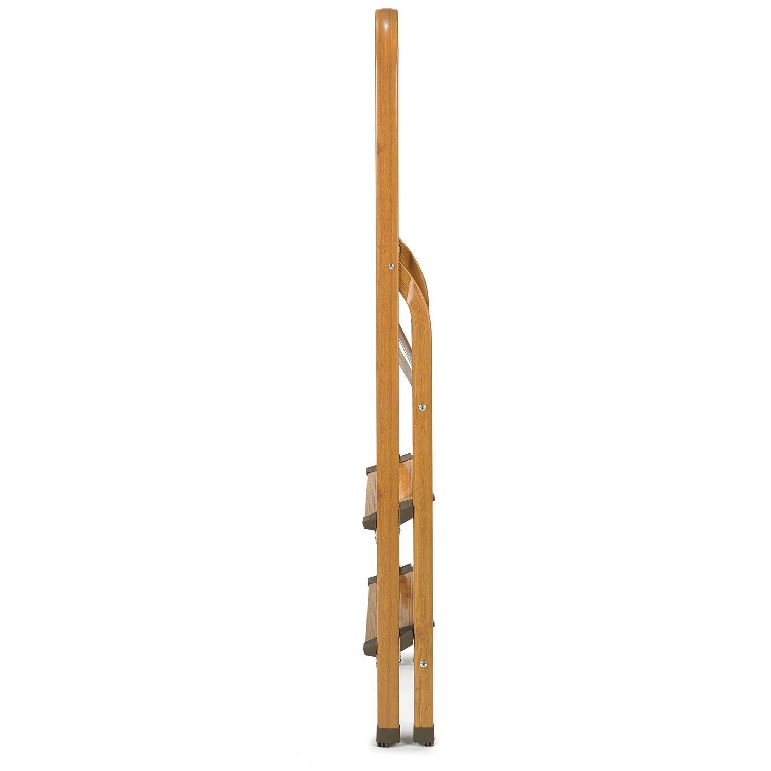 Polder 3-Step Ultralight Ladder, Woodgrain