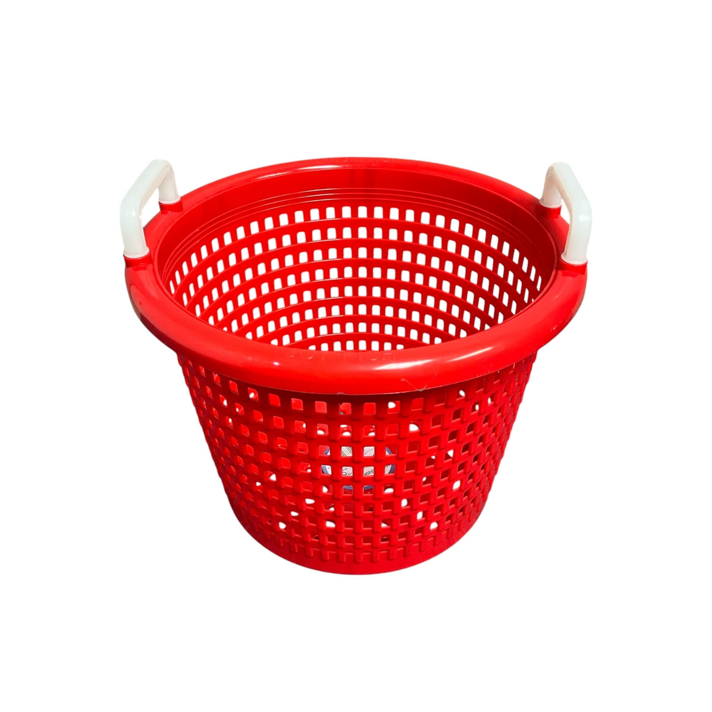 LEE FISHER SPORTS FISH BASKET- Handy RED Basket for Fishing, Laundry, All Purpose Basket-heavy duty, hold up 40 lbs, can take hot and cold condition, used by commercial fishermen for decades.