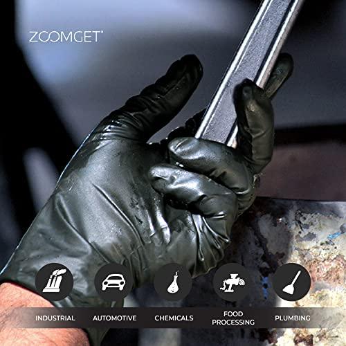 X3 X3 Black Nitrile Disposable Industrial Gloves 3 Mil, Latex/Powder-Free, Food-Safe, Non-Sterile, Textured, Medium, 2 Boxes of 100