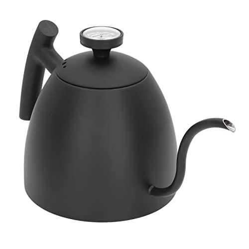 Xcello Xcello Black Gooseneck Coffee Kettle with Thermometer, 800ml Capacity, Stainless Steel, Suitable for Induction Cooktops