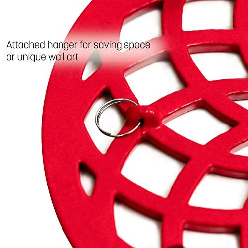 Trademark Innovations Cast Iron Decorative Metal Trivet Set by Trademark Innovations (Set of 3 Red)