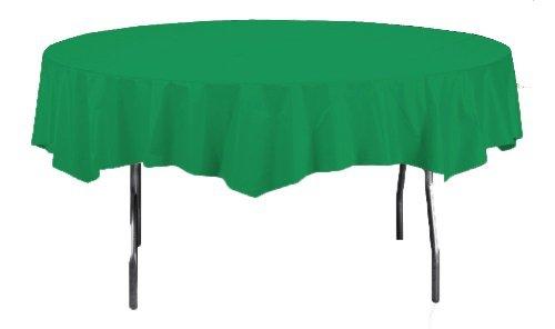 Creative Converting Creative Converting 703261 Emerald Green Plastic Tablecover 82" Octy Solid (12pks Case)