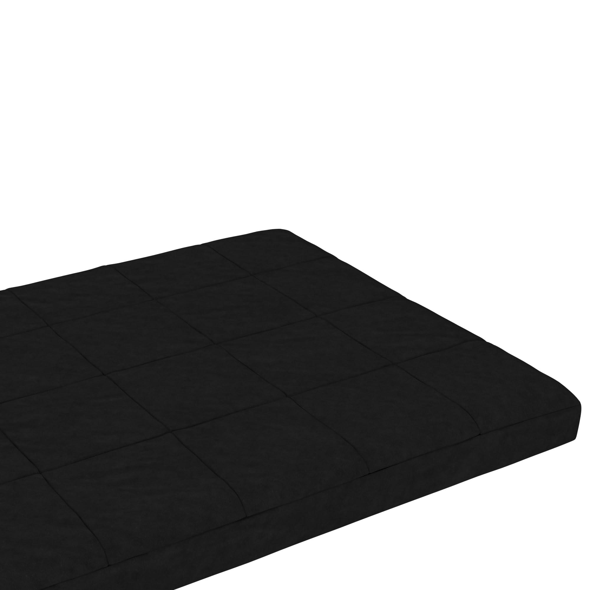 DHP DHP Lexi 6 Inch Square Quilted Microfiber Futon Mattress, Full, Black