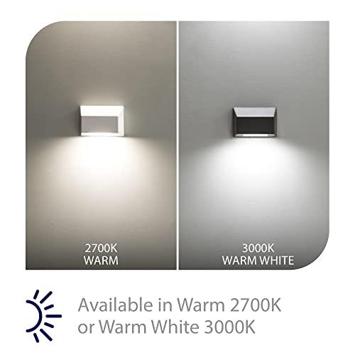 WAC Lighting WAC Landscape Lighting, Rectangular LED 12V Deck and Patio Light 2700K Warm Built-in LED in Black