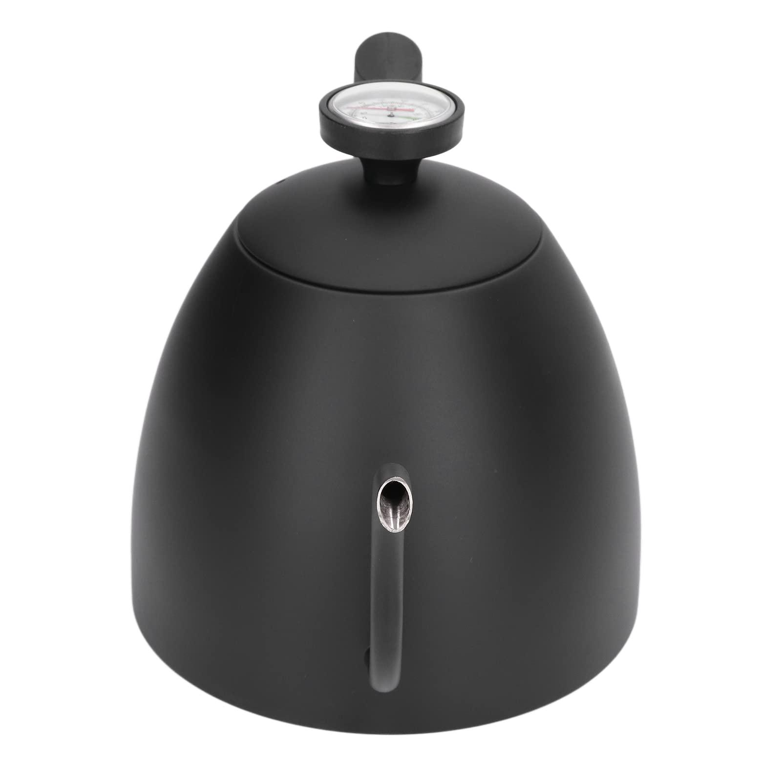 Xcello Xcello Black Gooseneck Coffee Kettle with Thermometer, 800ml Capacity, Stainless Steel, Suitable for Induction Cooktops